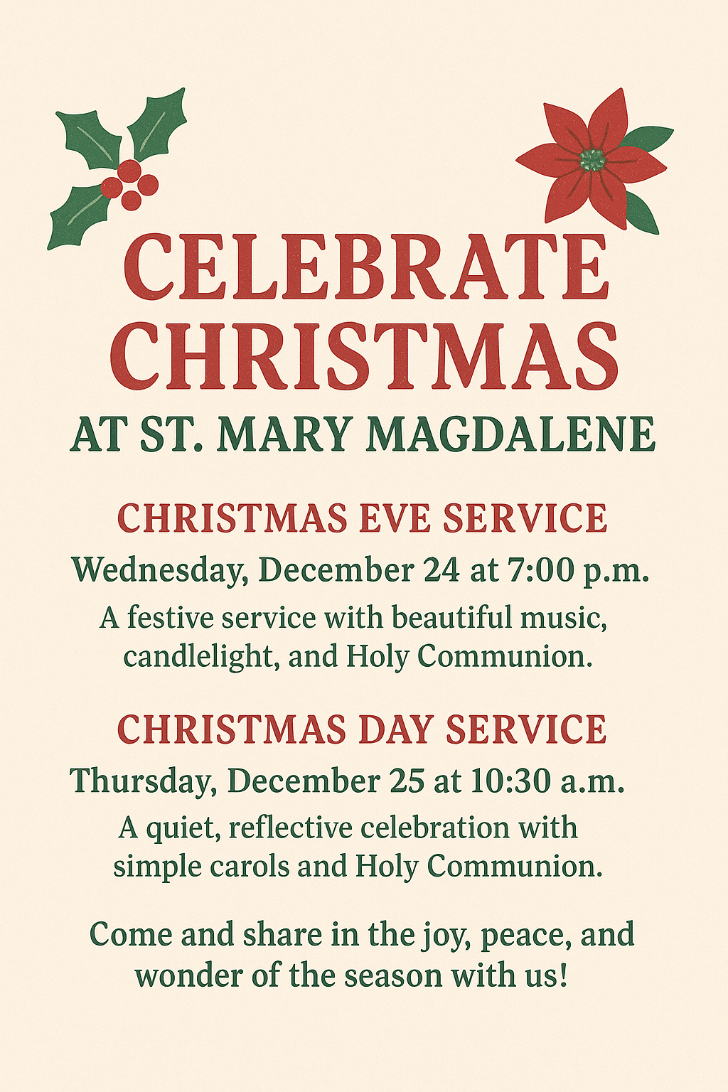 Christmas at St. Mary Magdalene